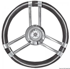 Volante C inox/carbonio 350 mm