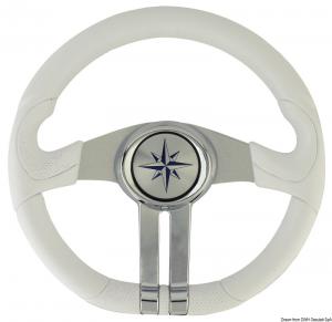 Volante bianco razze argento/cromo