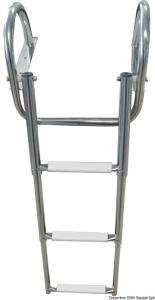 Scaletta 4 gradini bianchi con corrimano