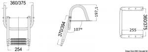 Scaletta 4 gradini bianchi con corrimano
