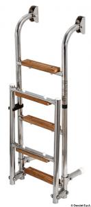 Scaletta inox/legno 5 gradini