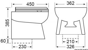 WC Silent Elegant 24 V posteriore dritto