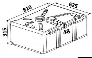 Serbatoio carburante Polietilene 135 l