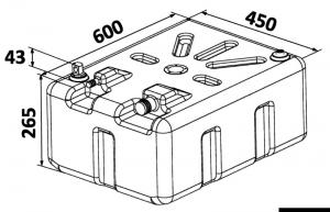 Serbatoio carburante Polietilene 60 l