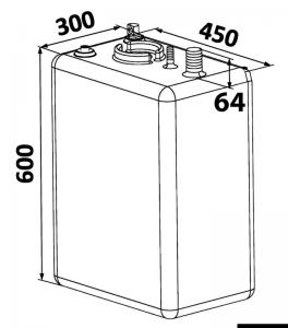 Serbatoio carburante Polietilene 70 l