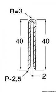 Profilo grigio 2x2x40 mm