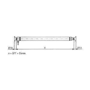 Attuatore elettrico lineare per portellone 24 V Corsa 300 mm