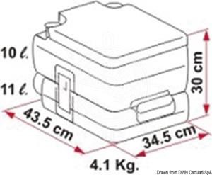 WC chimico cm 43,5x34,5x30h