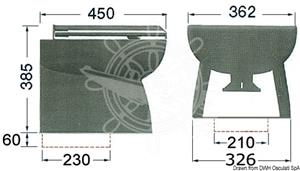 WC Silent Elegant 24 V posteriore dritto
