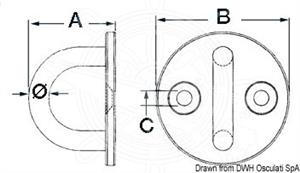 Piastrina con cavallotto 5 mm