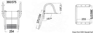 Scaletta 4 gradini bianchi con corrimano