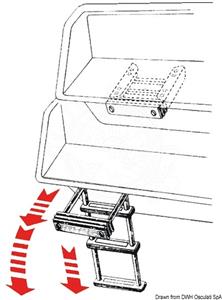 Scaletta inox stretta a scomparsa 3 gradini