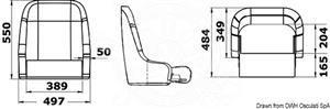 Sedile compatto da rivestire con flip up H51