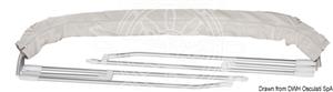 Tendalino 3 archi alto Ø mm 22 cm 185/185 bianco