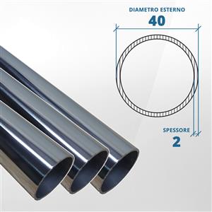 Tubo diametro 40 spessore 2,0 mm (lucido) - AISI 316L [Tuttoinox]