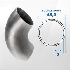 Tubo Acciaio Inox AISI 304 - Diametro 76mm - Spessore 1,5mm - Lunghezza 1 Metro - Made In Italy - Foto 9