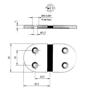 CERNIERA ACCIAIO INOX LUCIDATA CON GOMMA ELASTICA