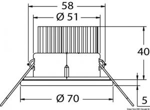 Plafoniera Atria inox 10 W