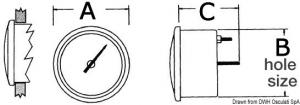 Spidometro Pitot 0-55 MPH nero/lucida