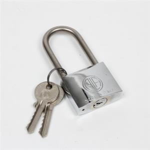 Lucchetto rettangolare corpo ottone arco inox