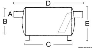 Silenziatore di scarico diam. 51 mm