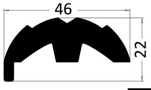 Base Pvc Bianca per profilo 28