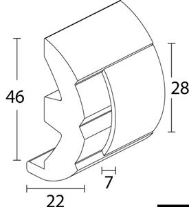 Base Pvc Bianca per profilo 28