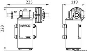 Pompa autoadescante 12 V 46 l/min