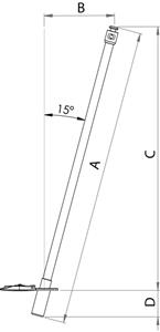Palo tendalino flessibile 137cm
