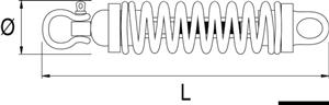 Dispositivo ormeggio CARDAN diam. 90 mm - 6200 Kg 