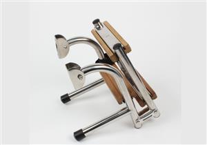 SCALETTA INOX 4 GRADINI TEAK