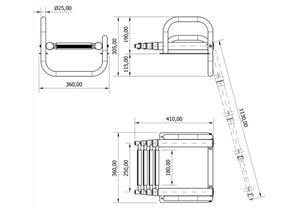 SCALETTA C/BRACCIOLO 4 GRADINI