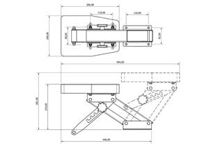 Supporto motore a ribalta per motore ausiliario 7 Hp