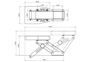 Supporto motore a ribalta per motore ausiliario 20 Hp