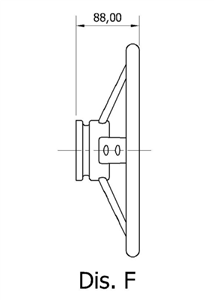 Volante in mogano con razze in acciaio inox diametro 360