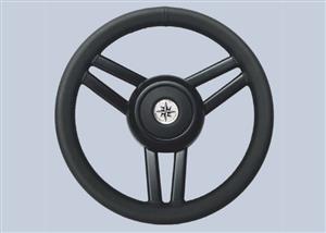 Volante in acciaio inox con impugnatura in pelle [Mavimare]