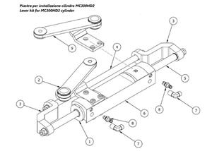 Kit piastra/leva collegamento cilindro-motore [Mavimare]