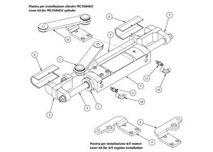Kit piastra/leva destra per inst. 4/5-motori [Mavimare]