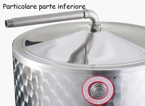 Contenitore saldato inox Fondo conico lt.150