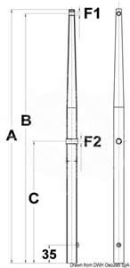 Candeliere inox 710 mm
