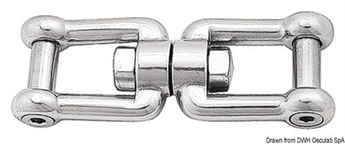 Girella inox grillo/grillo con perno a filo 8 mm