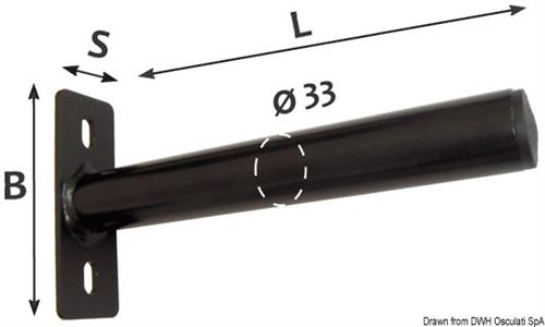 Tubo per supporti parafanghi 450 mm 