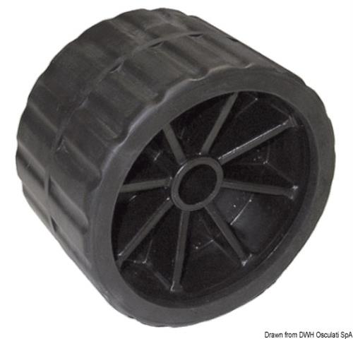 Rullo laterale nero 75 mm Ø foro 17 mm