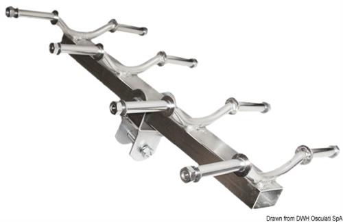 Staffa rullo laterale rialzata 8 rulli 40 mm 