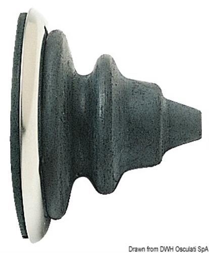 Ghiera passacavi inox con soffietto Dutral nero