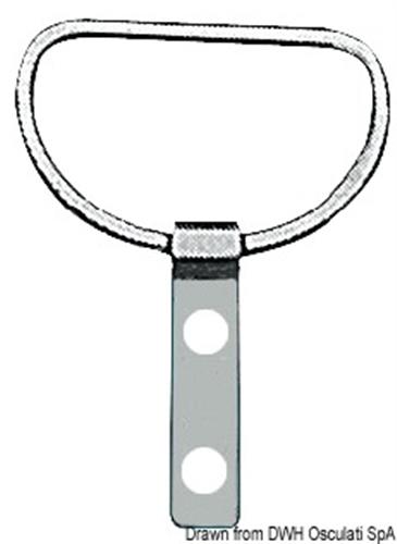 Anello con piastrina in acciaio inox