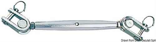 Tenditori inox 10 mm due forcelle snodate