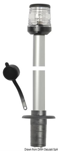 Asta 100 cm fanale 360° nero