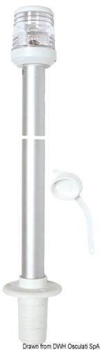 Asta 100 cm fanale 360° bianco