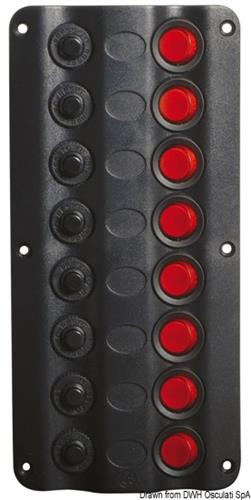 Pannello elettrico Wave 8 interruttori